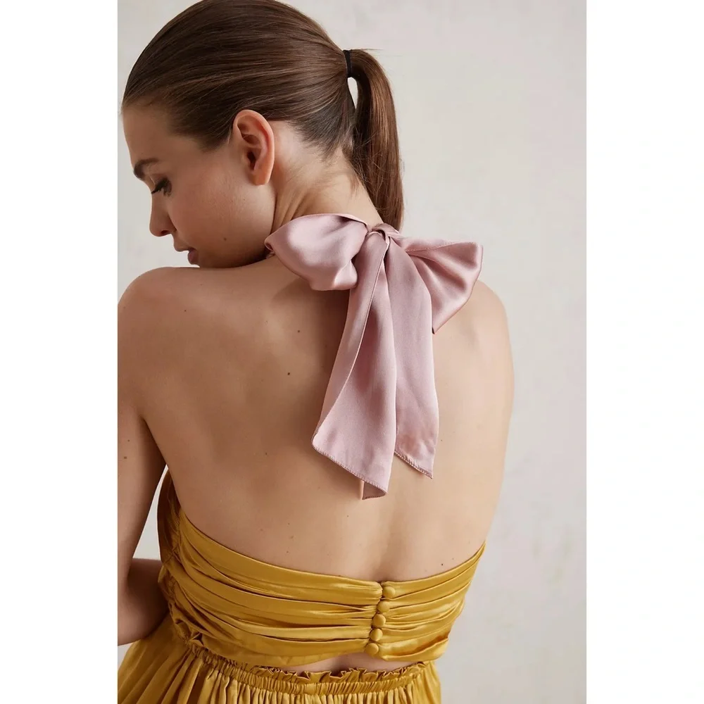Anthropologie Silk Colorblocked Maxi Dress - Picture 6 of 12